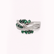 Euna Entwine Emerald Ring