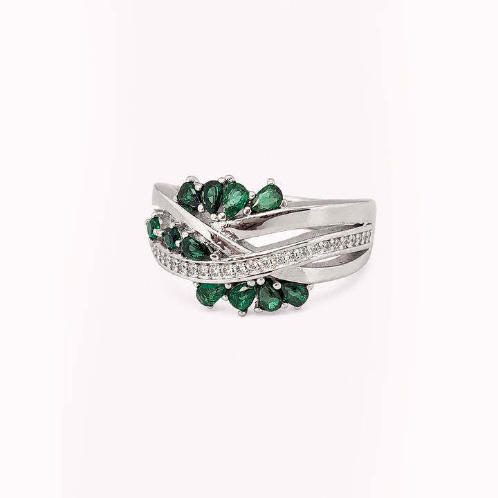 Euna Entwine Emerald Ring