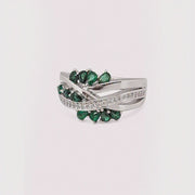 Euna Entwine Emerald Ring