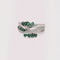 Entwine Emerald Ring